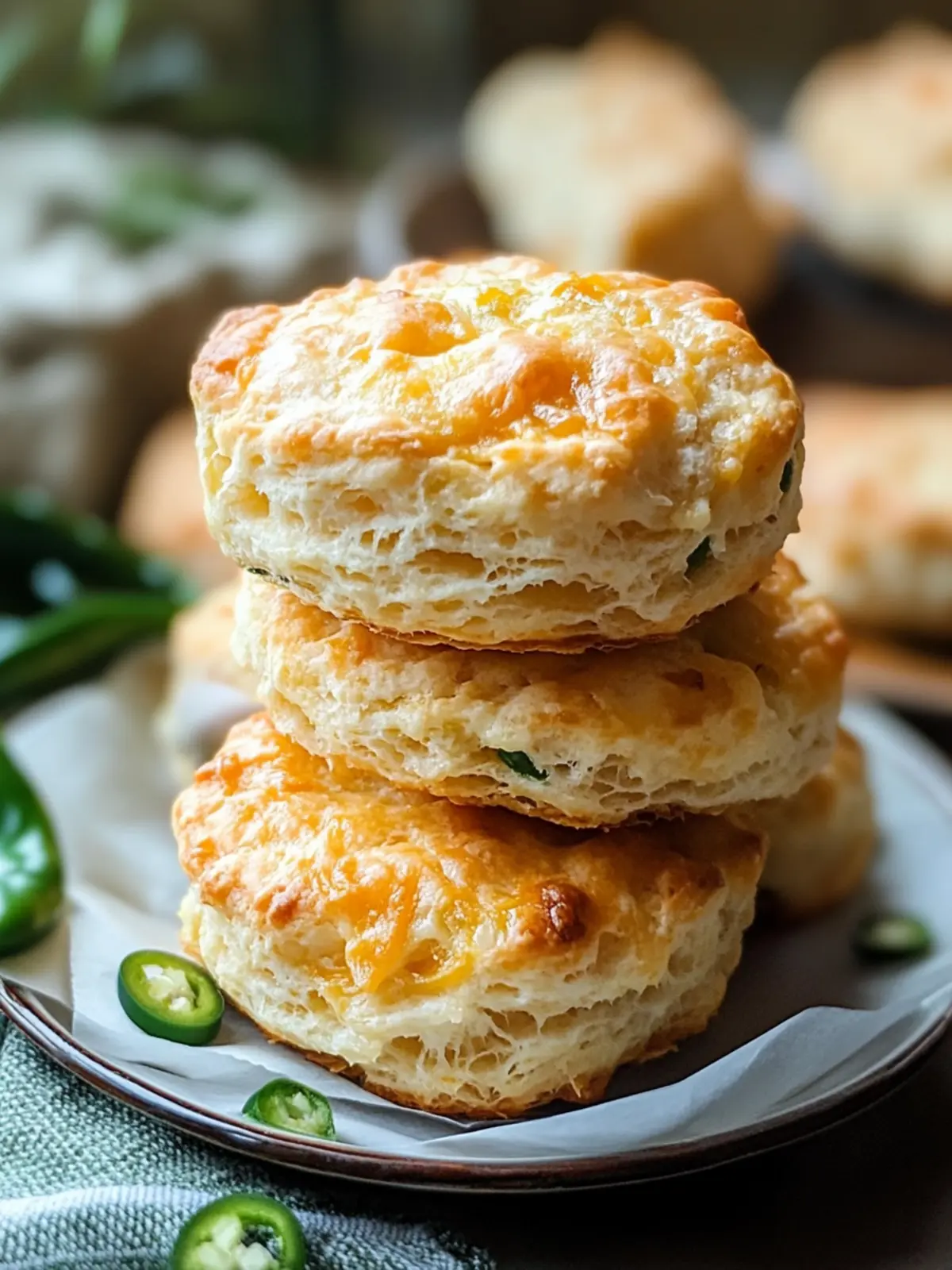 Green Chile Cheddar Biscuits [35 Minutes]