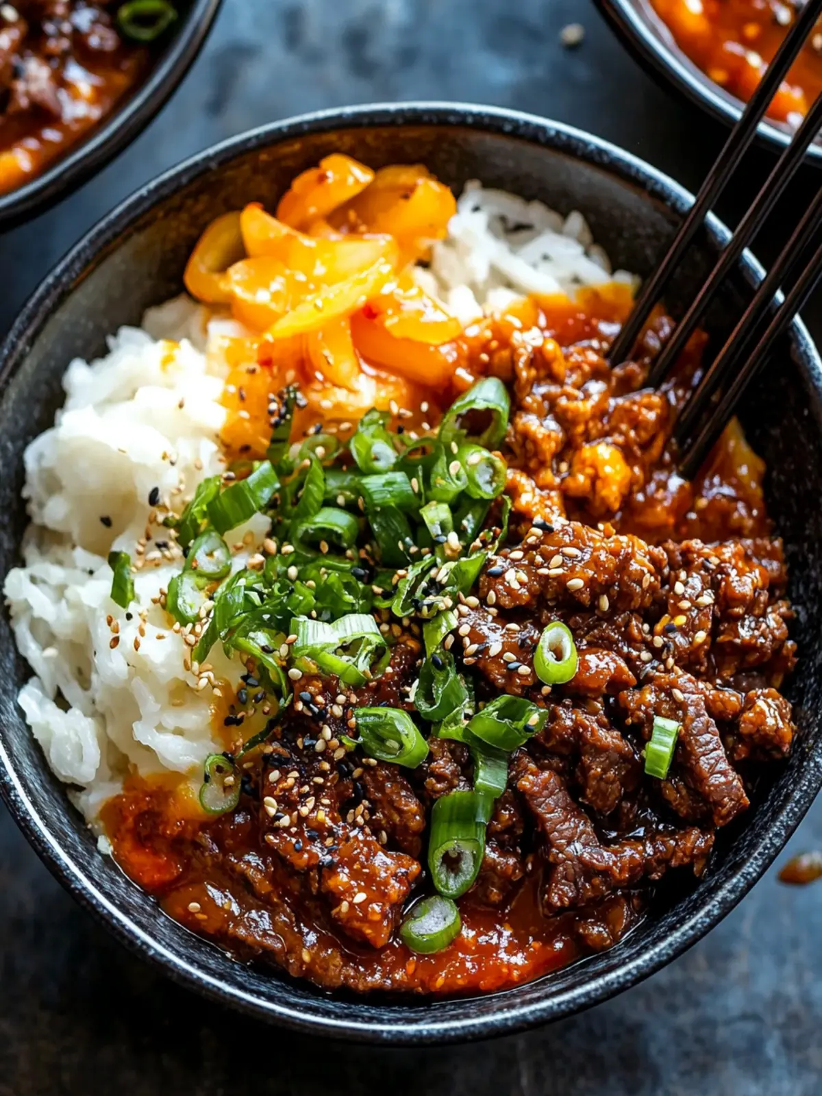 Gochujang Beef Bowls: Customizable Delights for Any Night 2 Gochujang Beef Bowls