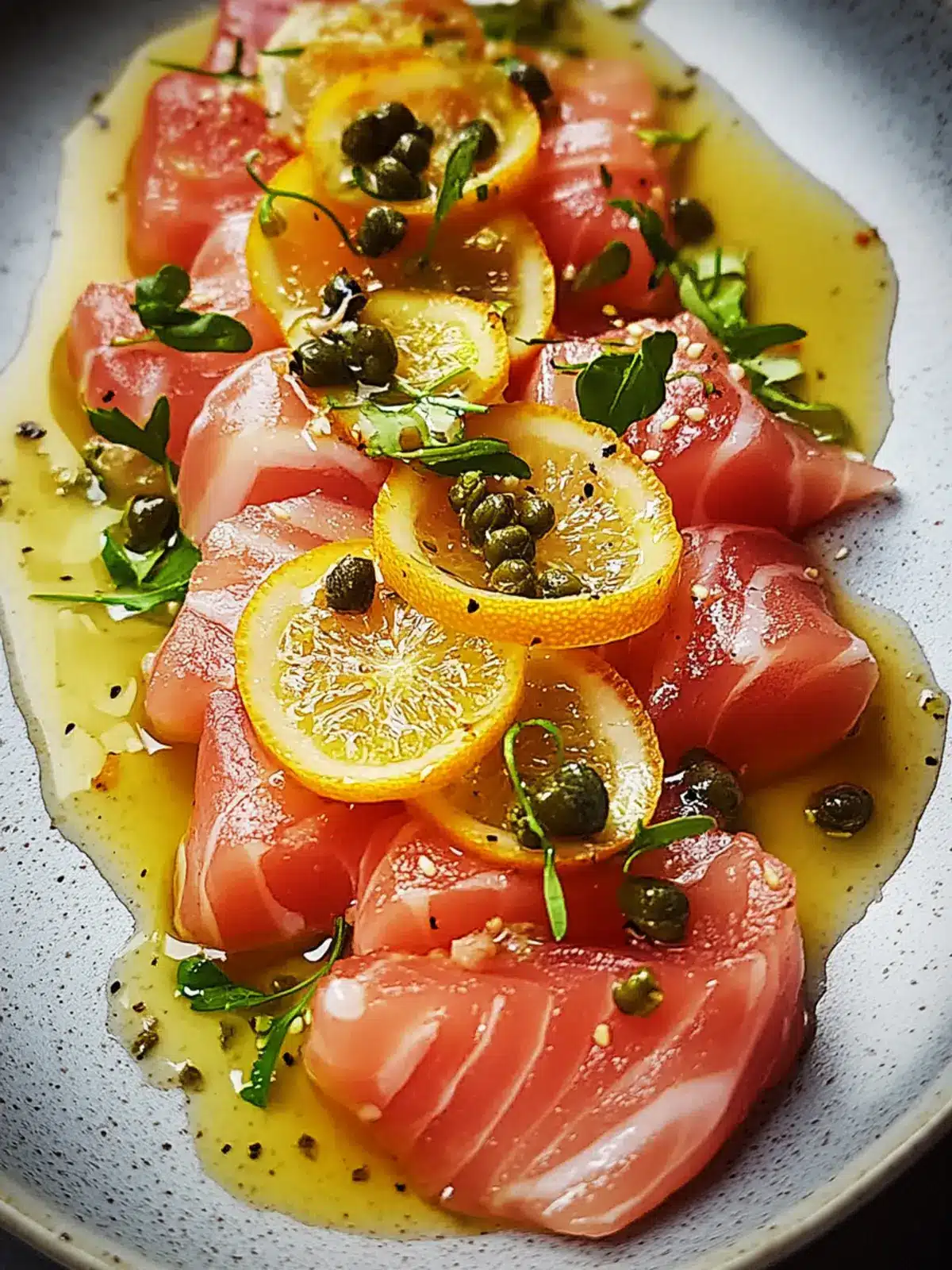 Tuna Crudo with Citrus Caper Vinaigrette for a Summer Refresh 5 Tuna Crudo with Citrus Caper Vinaigrette