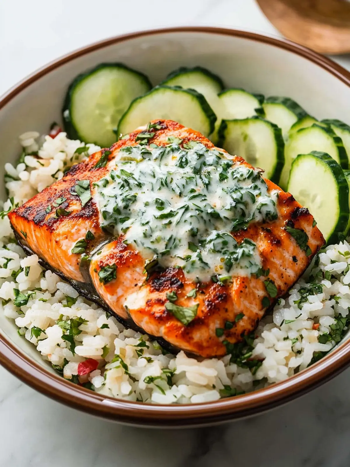 Spicy Harissa Salmon Rice Bowl for a Flavorful Dinner Delight 4 Harissa Salmon Rice Bowl