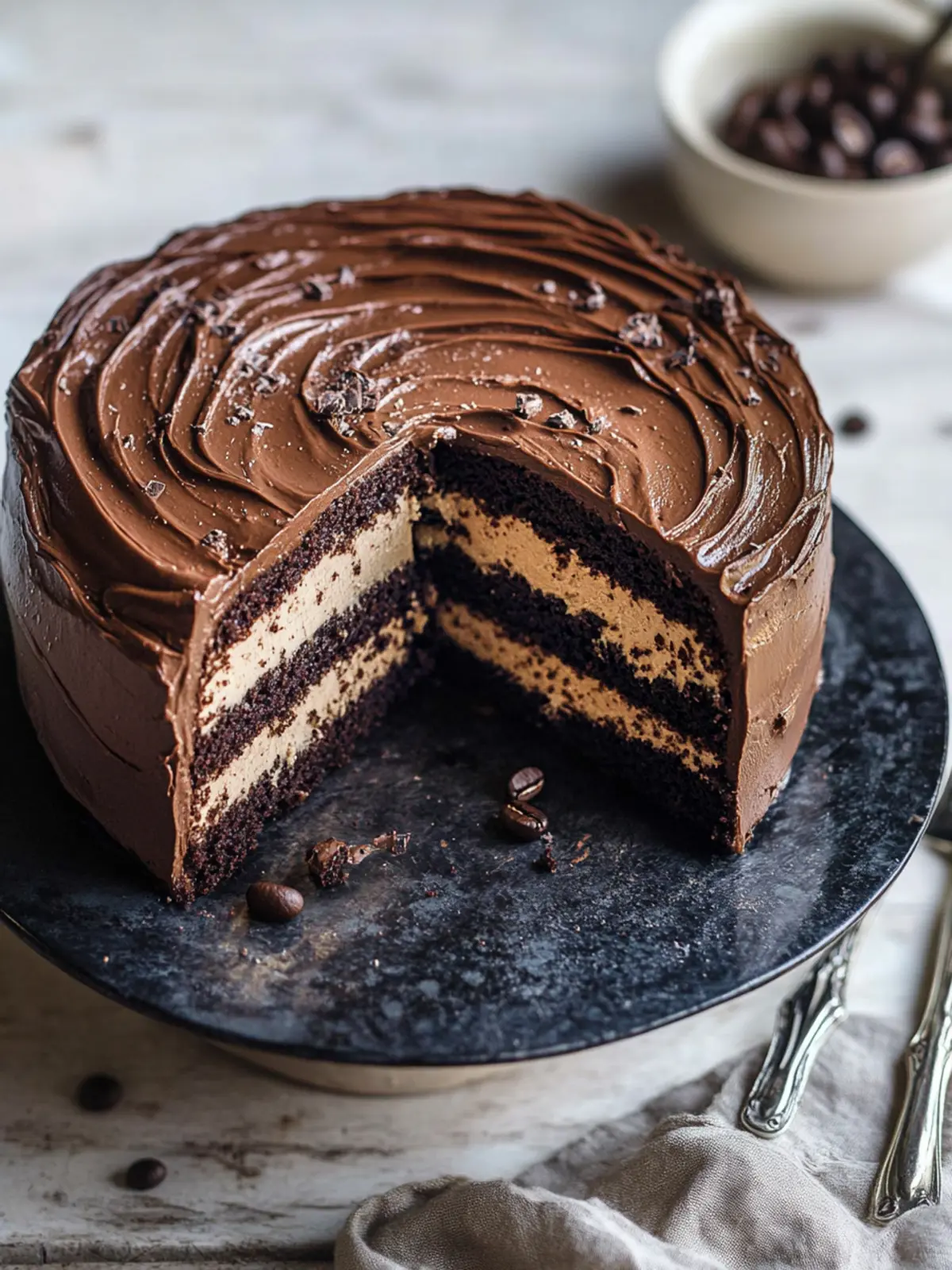 Decadent Chocolate Cake with Espresso Filling to Indulge In 2 Chocolate Cake with Espresso Filling