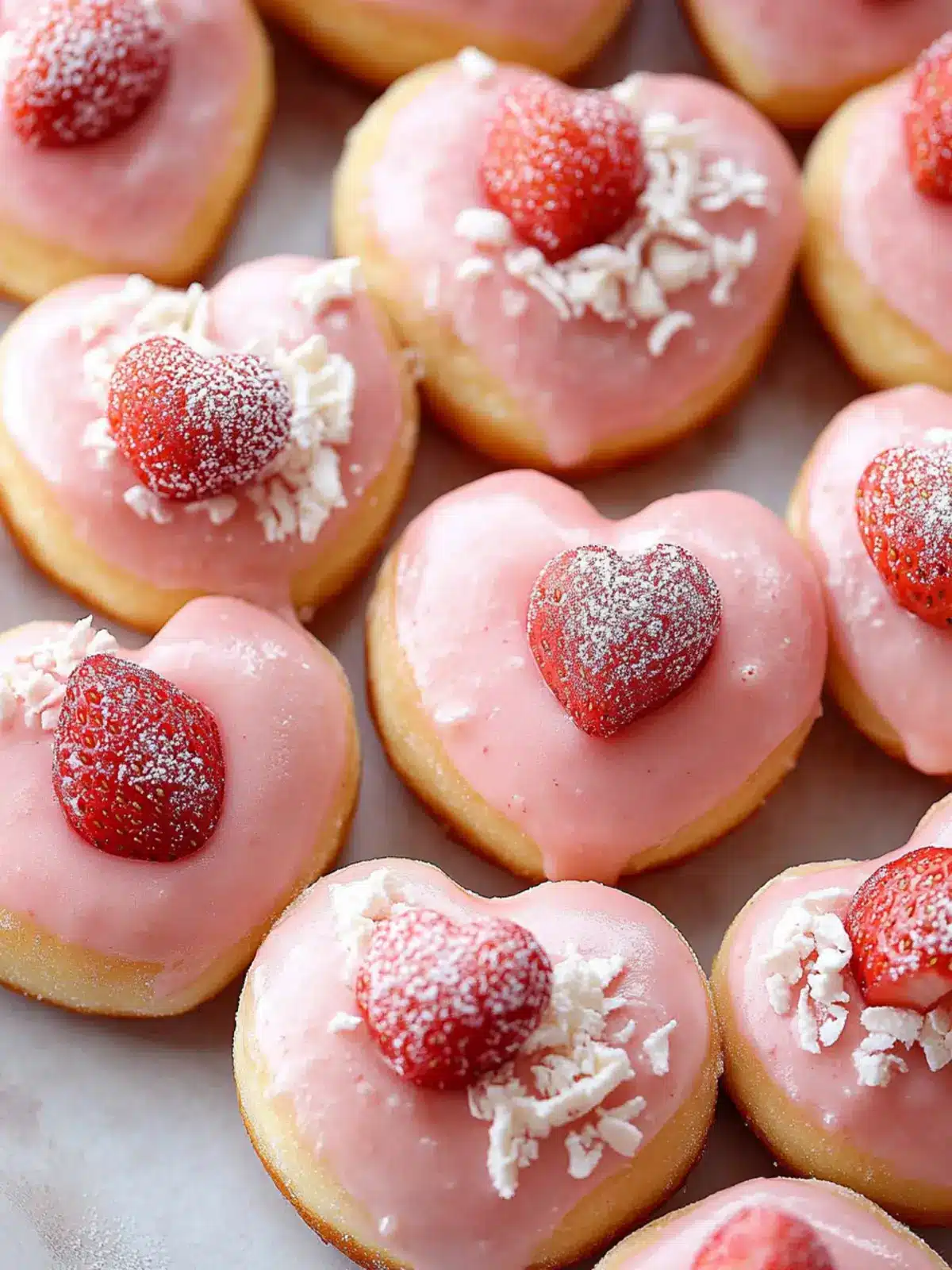 Heart Shaped Strawberry Cheesecake Donuts to Sweeten Your Day 3 Heart Shaped Strawberry Cheesecake Donuts