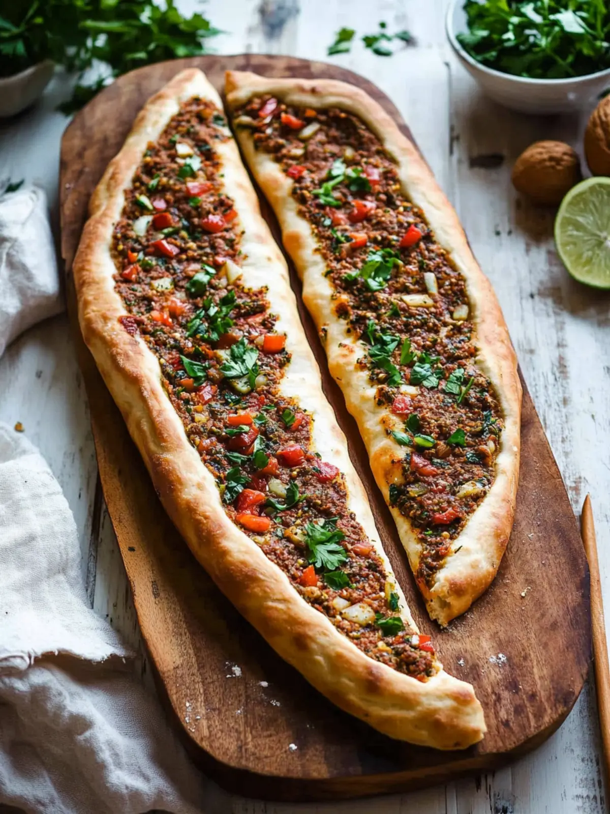 Delicious Turkish Pide: Easy Flatbread with Flavorful Fillings 4 Turkish Pide (Turkish Flatbread)