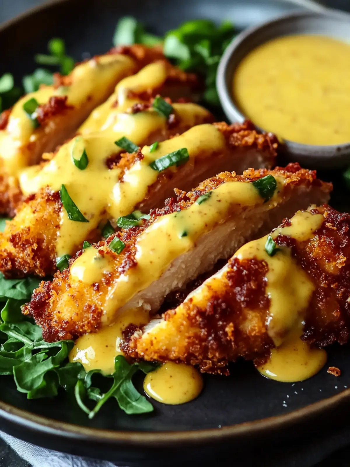 Crispy Pretzel Chicken with Mustard-Cheddar Sauce Made Easy 5 Crispy Pretzel Chicken with Mustard-Cheddar Sauce