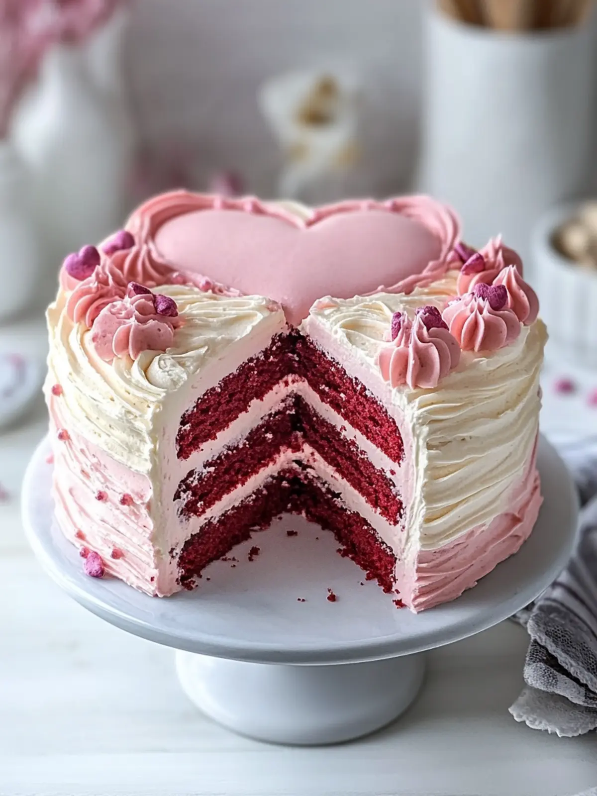 Heart Cake Delight with Hidden Surprises for Love's Day 4 Heart Cake