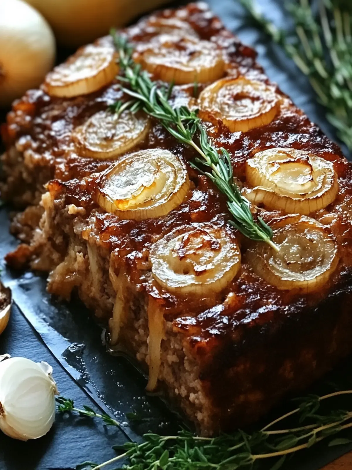 French Onion Meatloaf: Cozy Comfort with a Cheesy Twist 3 French Onion Meatloaf