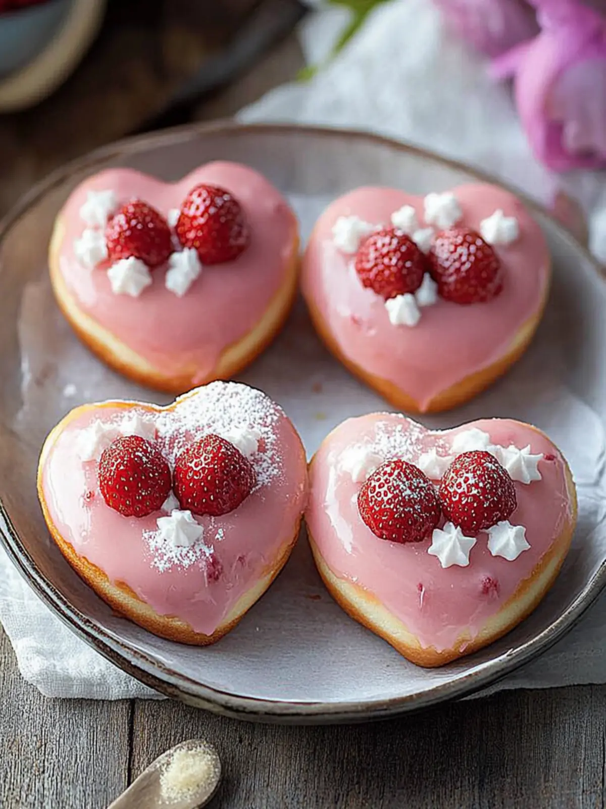 Lovable Heart Strawberry Cheesecake Donuts Recipe for Romance 5 Lovable Heart Strawberry Cheesecake Donuts Recipe
