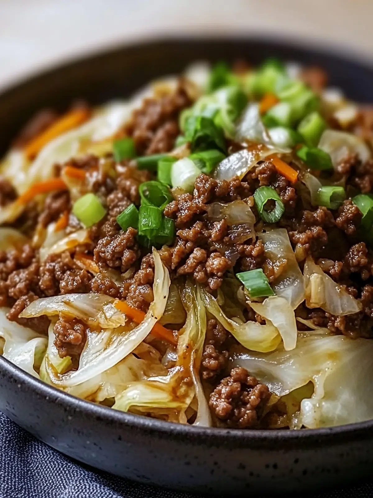 Low-Carb Mongolian Ground Beef and Cabbage Skillet Delight 2 Low-Carb Mongolian Ground Beef and Cabbage