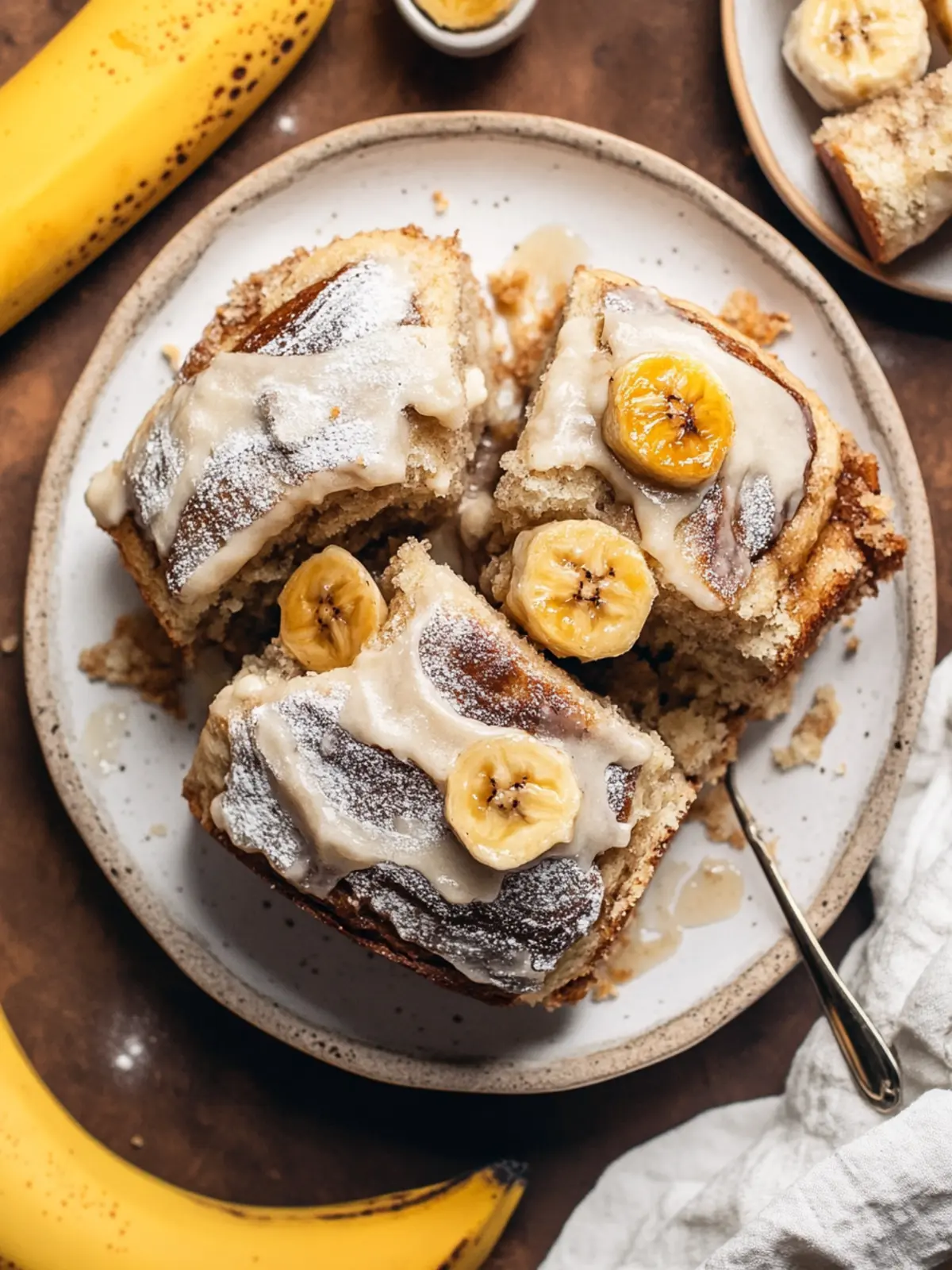 Homemade Banana Bread Cinnamon Rolls with Creamy Frosting 2 Homemade Banana Bread Cinnamon Rolls