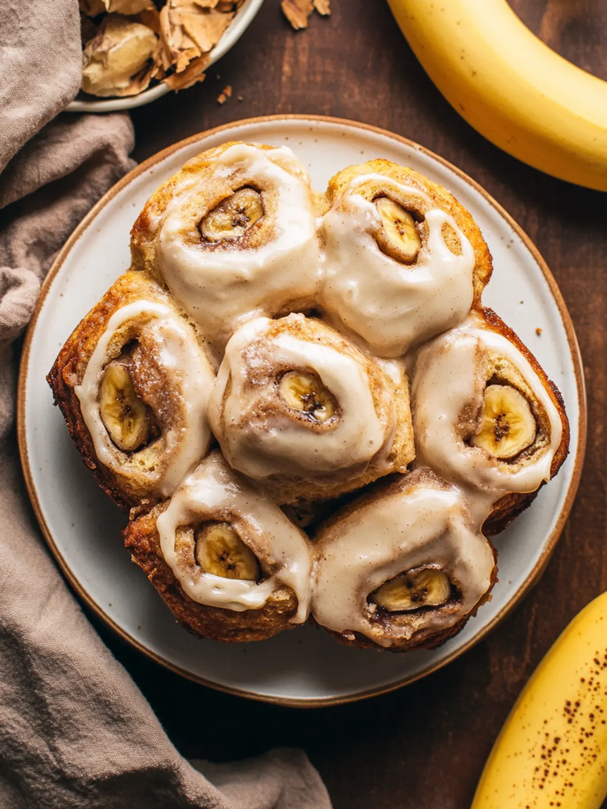 Homemade Banana Bread Cinnamon Rolls with Creamy Frosting 4 Homemade Banana Bread Cinnamon Rolls
