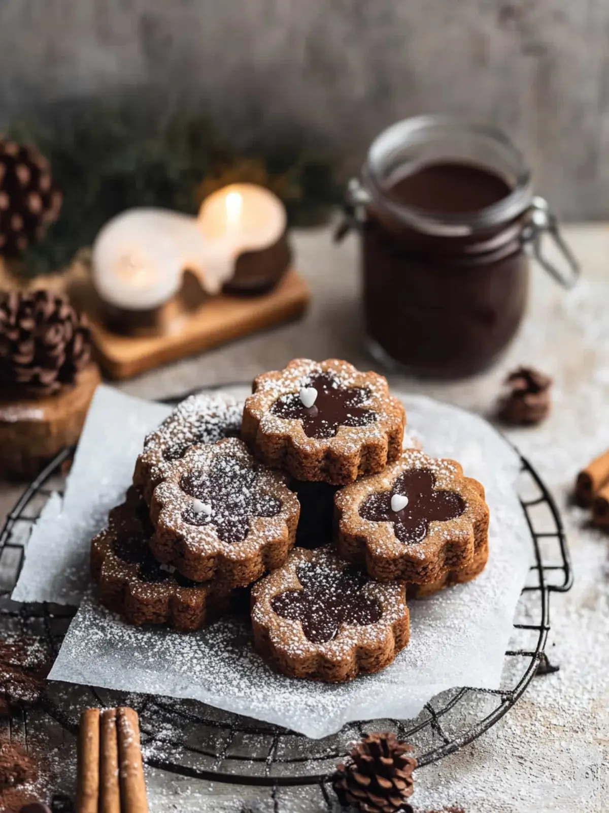 Chocolate Linzer Cookies with Nutella – A Sweet Surprise! 2 Chocolate Linzer Cookies