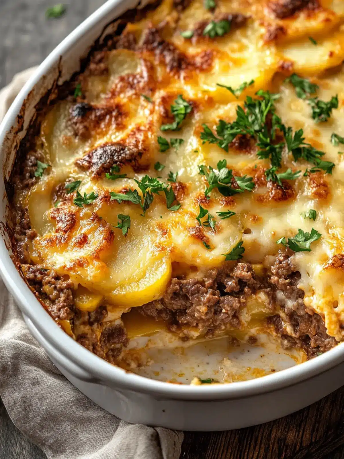 Hobo Casserole: Hearty Ground Beef, Potatoes & Cheese Bliss 4 Hobo Casserole (Ground Beef Recipe)A Cozy, One-Dish Classic Packed with Layers of Beef, Potatoes, and Cheese