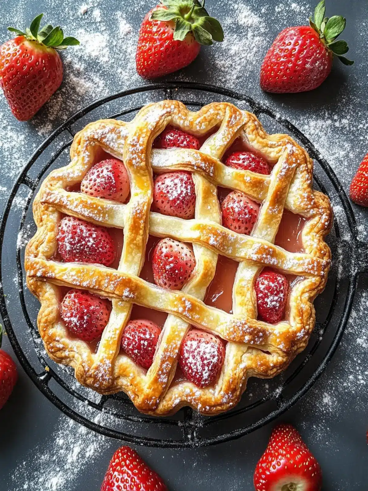 Lattice Strawberry Tart: A Sweet Heart-Shaped Delight 5 Lattice Strawberry Tart