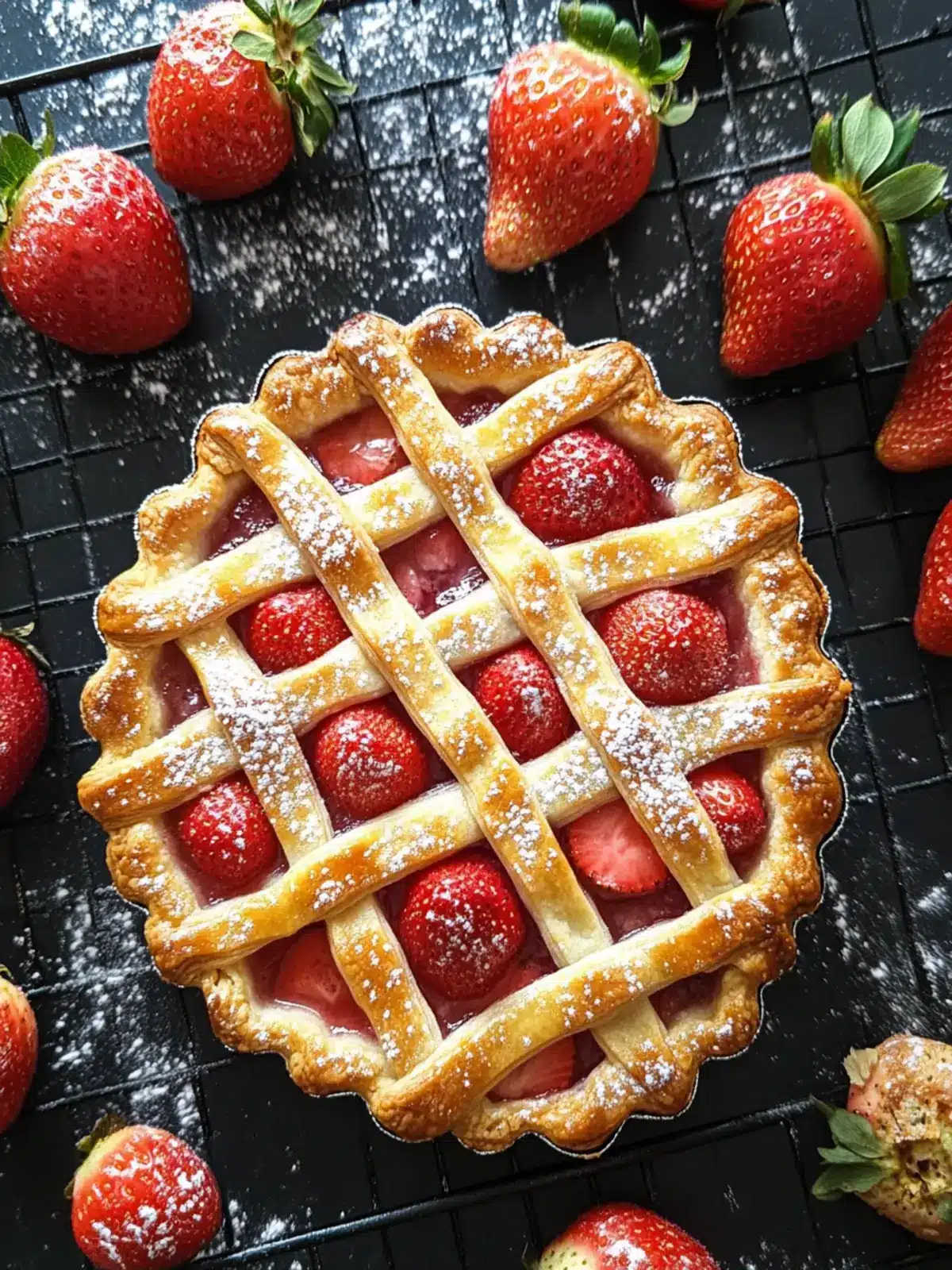 Lattice Strawberry Tart: A Sweet Heart-Shaped Delight 2 Lattice Strawberry Tart