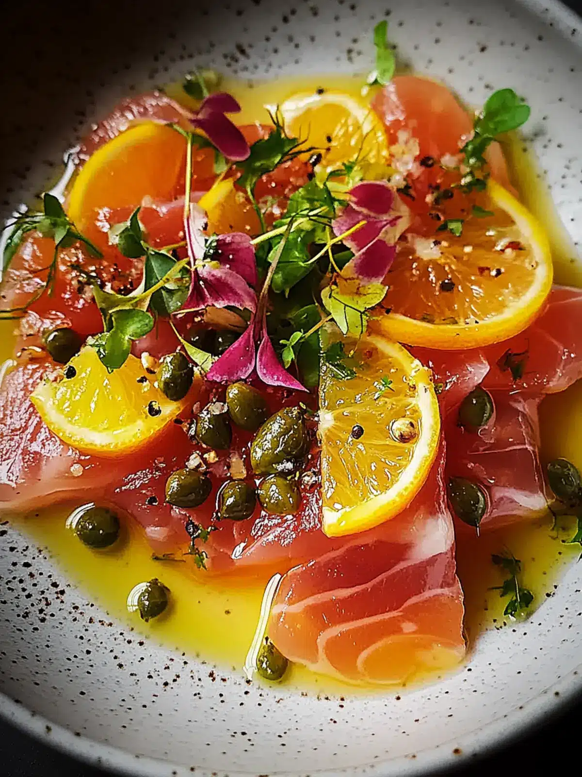 Tuna Crudo with Citrus Caper Vinaigrette for a Summer Refresh 4 Tuna Crudo with Citrus Caper Vinaigrette
