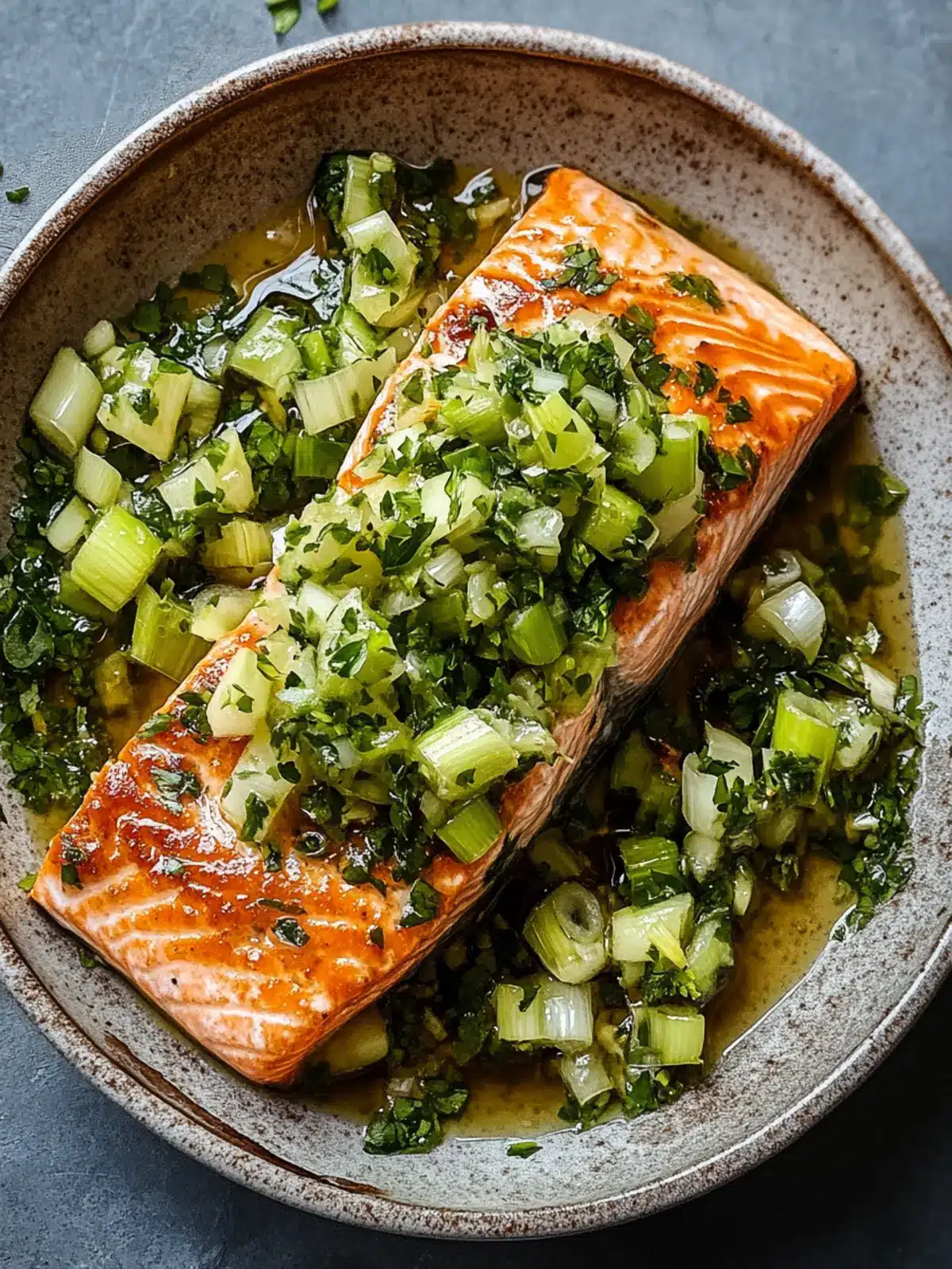 Miso Butter Salmon with Sizzled Scallion Salsa Verde Delight 4 Miso Butter Salmon with Sizzled Scallion Salsa Verde