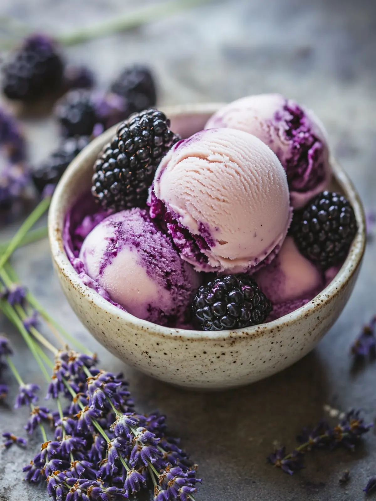 Delicious No-Churn Blackberry Lavender Ice Cream Recipe 4 Blackberry Lavender Ice Cream