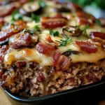 Savory Turkey Bacon Mushroom Swiss Meatloaf for Comfort Food Lovers 2 Turkey Bacon Mushroom Swiss Meatloaf