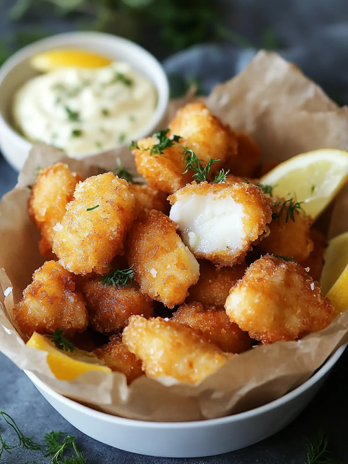 Lemon Butter Fish Bites with Garlic Aioli for Quick Delights 2 Lemon Butter Fish Bites with Garlic Aioli