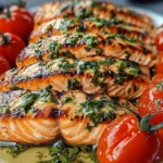 Herb Butter Salmon Strips with Tomato Basil Sauce in 30 Minutes 10 Herb Butter Salmon Strips with Tomato Basil Sauce