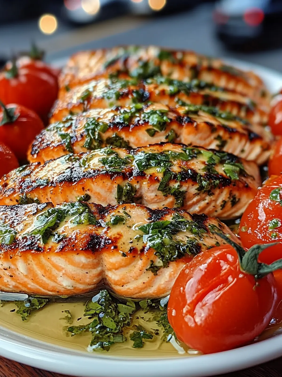 Herb Butter Salmon Strips with Tomato Basil Sauce in 30 Minutes 5 Herb Butter Salmon Strips with Tomato Basil Sauce