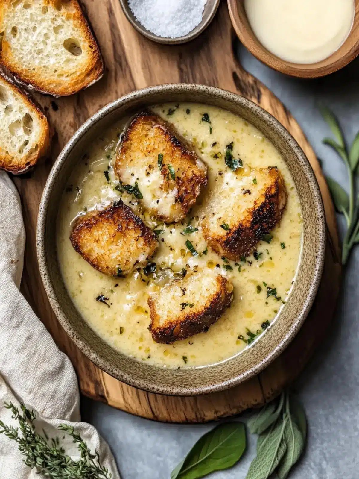 Creamy Garlic Bread Soup: Warm Comfort in Every Sip 2 Creamy Garlic Bread Soup
