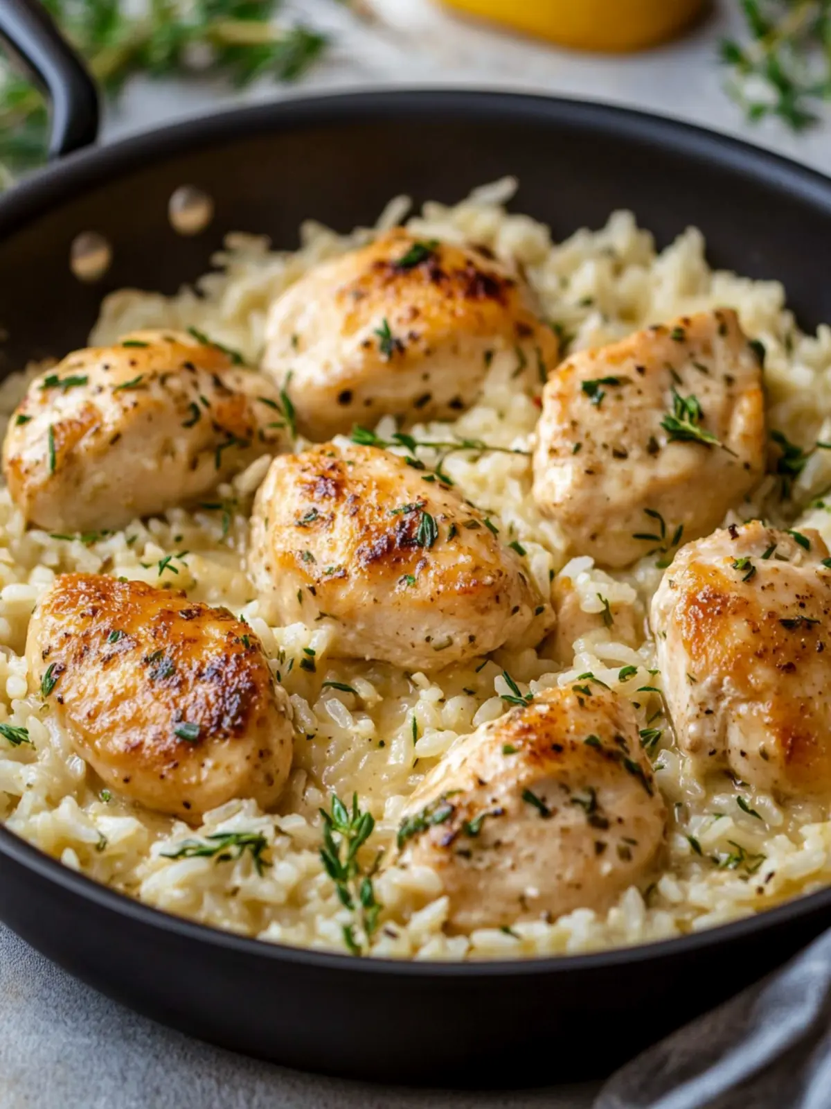 Creamy Herb Chicken & Basmati Rice - Your Easy One-Pan Delight 5 Creamy Herb Chicken & Basmati Rice – A Comforting, Flavor-Packed One-Pan Meal