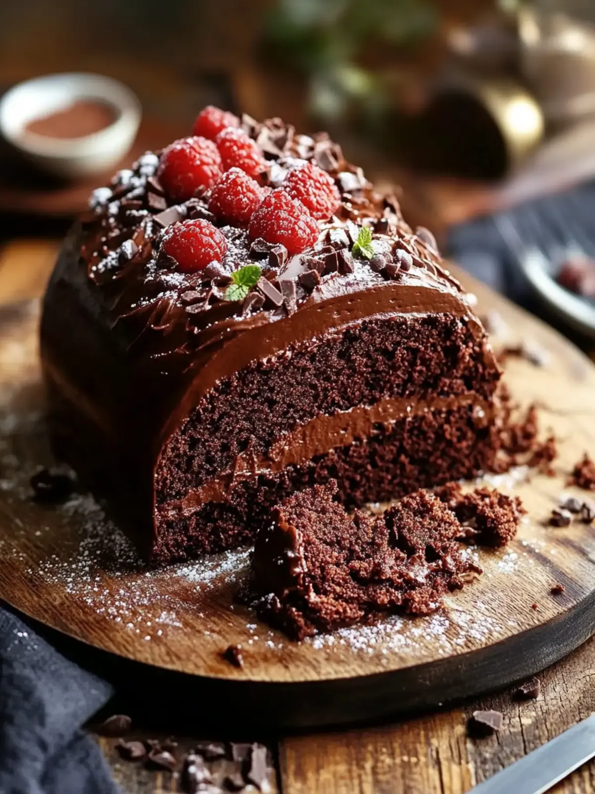 Decadent Chocolate Cake Roll with Creamy Filling Delight 3 Chocolate Cake Roll