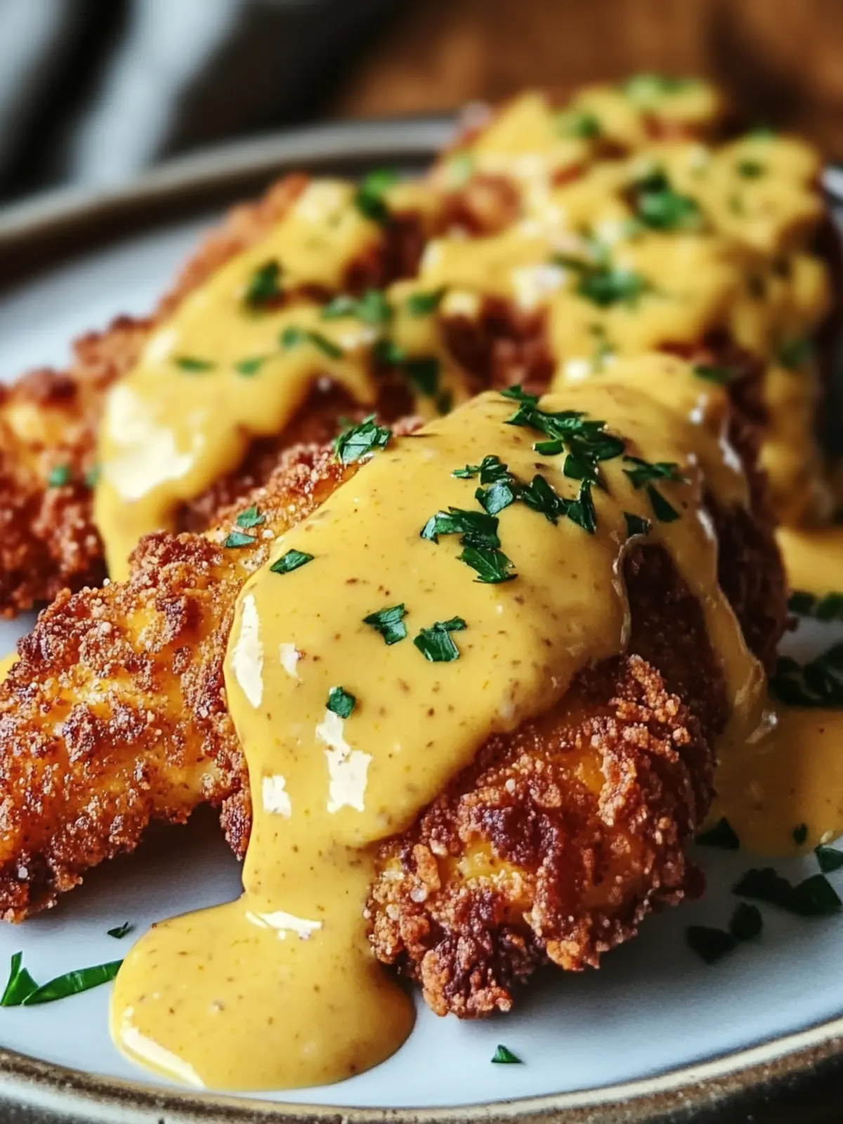 Crispy Pretzel Chicken with Mustard-Cheddar Sauce Made Easy 3 Crispy Pretzel Chicken with Mustard-Cheddar Sauce