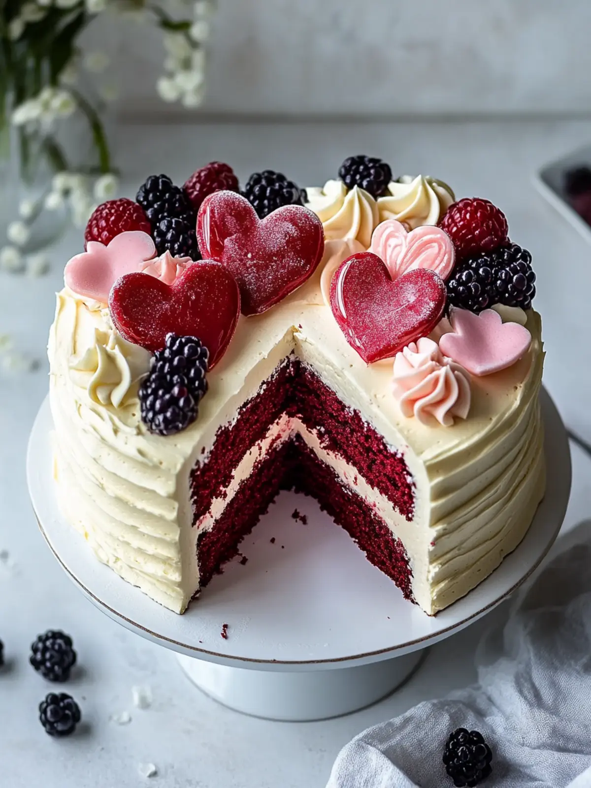 Heart Cake Delight with Hidden Surprises for Love's Day 2 Heart Cake