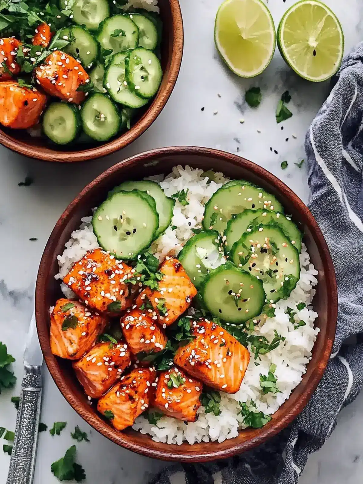 Homemade Protein Salmon Bowls with Coconut Rice for Nightly Excitement 3 Homemade Protein Salmon Bowls with Coconut Rice