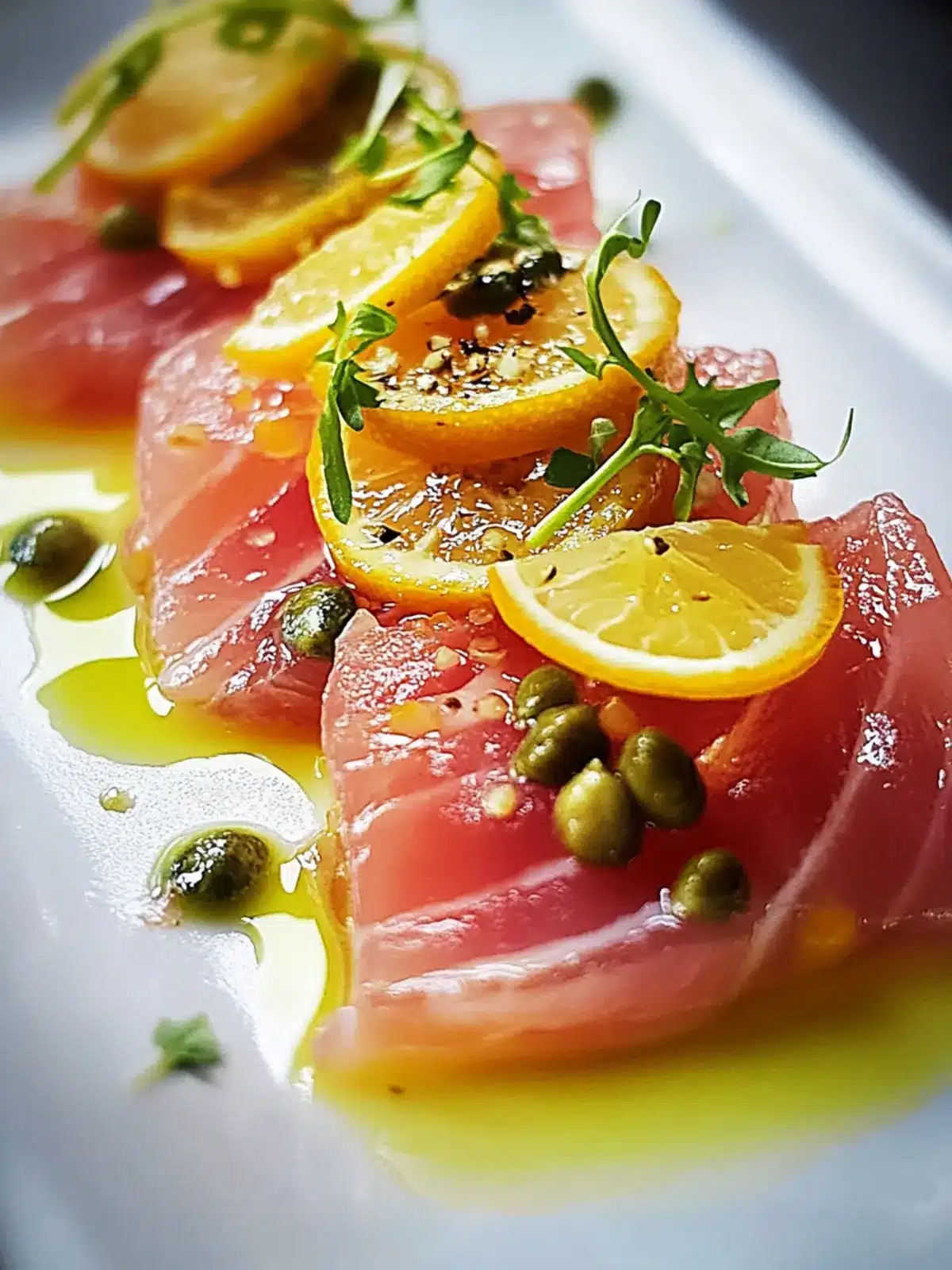 Tuna Crudo with Citrus Caper Vinaigrette for a Summer Refresh 3 Tuna Crudo with Citrus Caper Vinaigrette