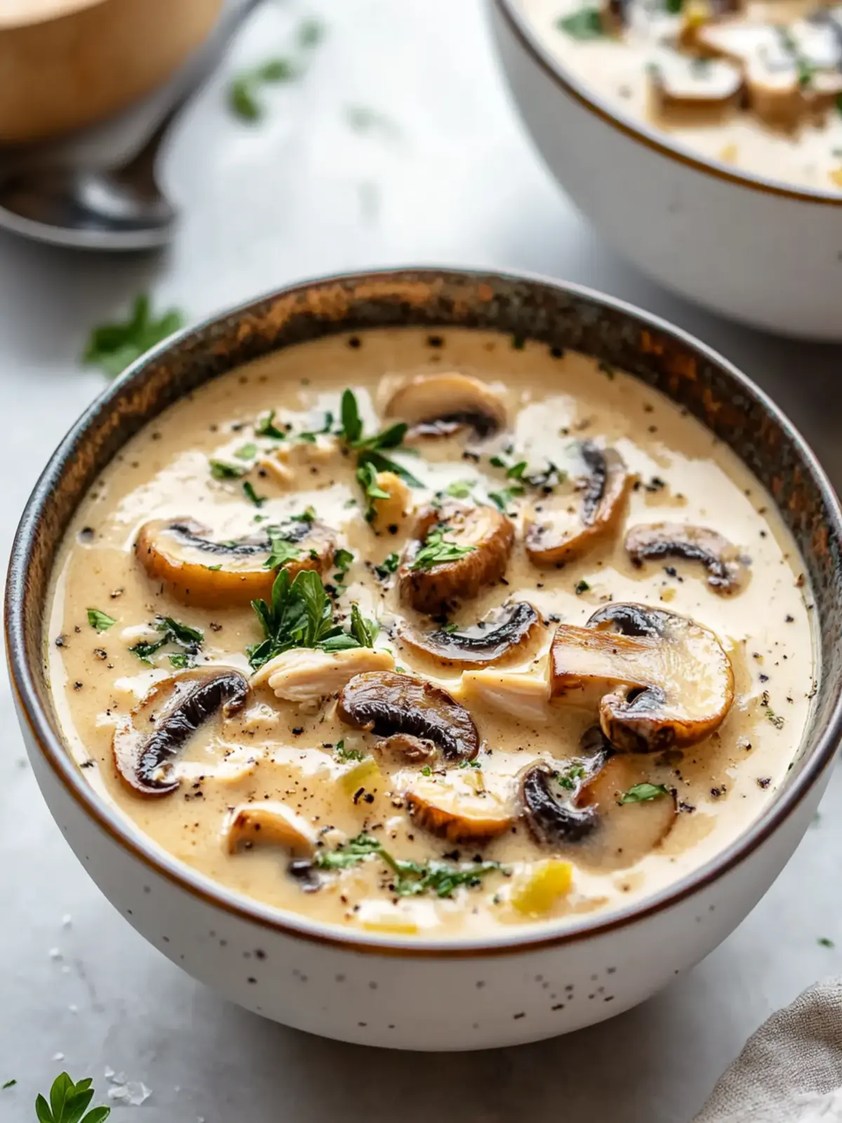 Creamy Chicken Mushroom Soup: A Cozy Hug in a Bowl 2 Creamy Chicken Mushroom Soup