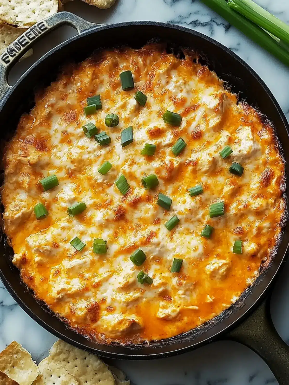 Skillet Buffalo Chicken Dip – The Ultimate Cheesy Comfort! 4 The Ultimate Buffalo Chicken Dip in a Skillet – So Cheesy!