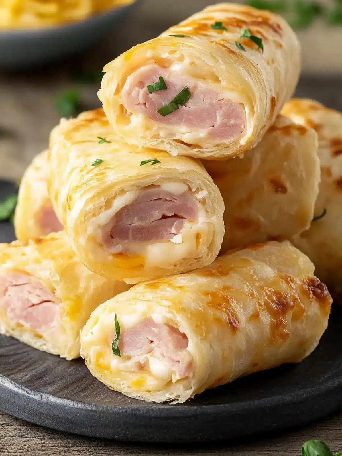 Savory Ham and Cheese Roll Ups in Just 10 Minutes! 3 Ham and Cheese Roll Ups
