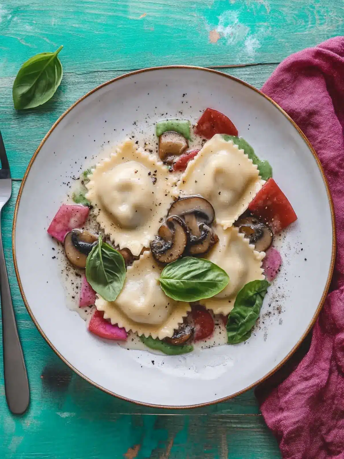 Vegan Mushroom Ravioli That Celebrates Pride Month Vibrantly 5 Vegan Mushroom Ravioli
