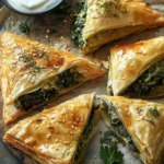 Delicious Spanakopita Triangles: A Greek Pastry Classic Recipe 2 Spanakopita Triangles: A Greek Pastry Classic