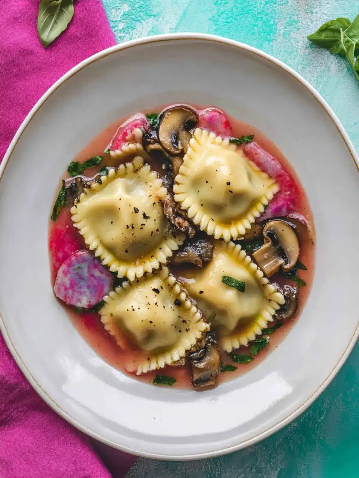 Vegan Mushroom Ravioli That Celebrates Pride Month Vibrantly 2 Vegan Mushroom Ravioli