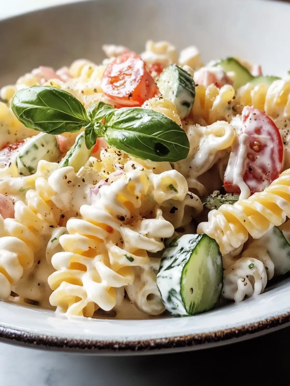 Creamy Pasta Salad Recipe for Effortless Summer Gatherings 5 Creamy pasta salad recipe