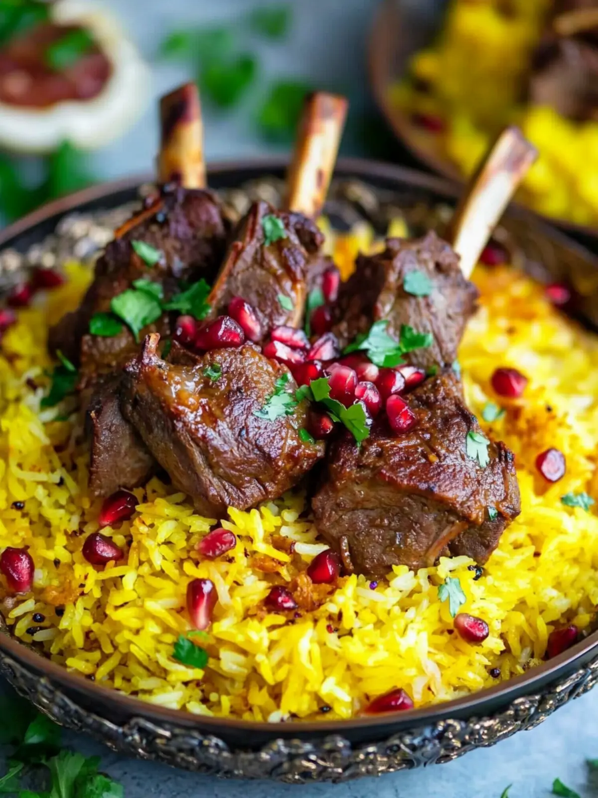 Pomegranate Lamb and Saffron Rice for Flavorful Family Feasts 2 Pomegranate Lamb and Saffron Rice