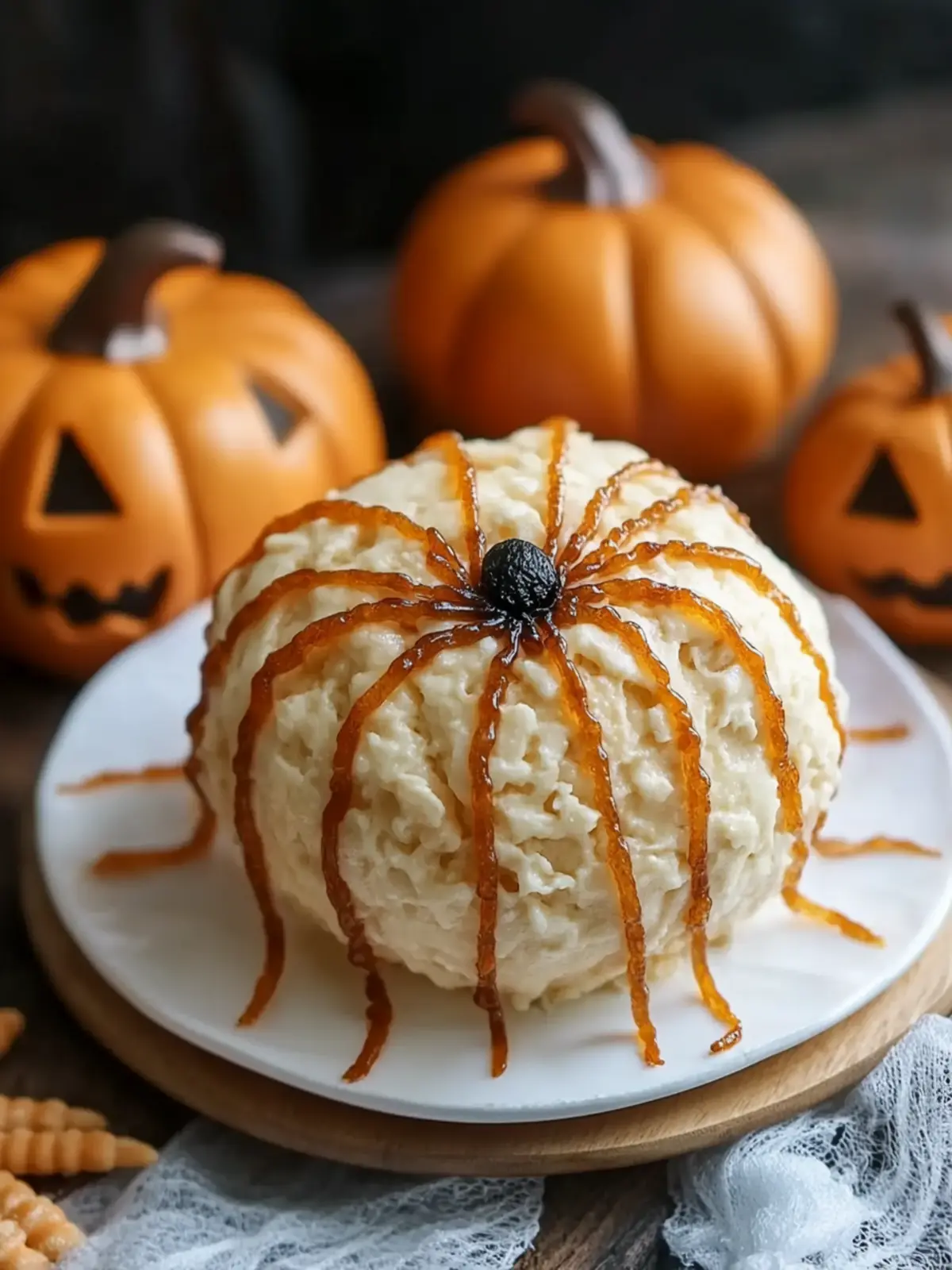 Delicious Halloween Spider Cheese Ball Recipe for Fun Parties 3 Halloween Spider Cheese Ball Recipe