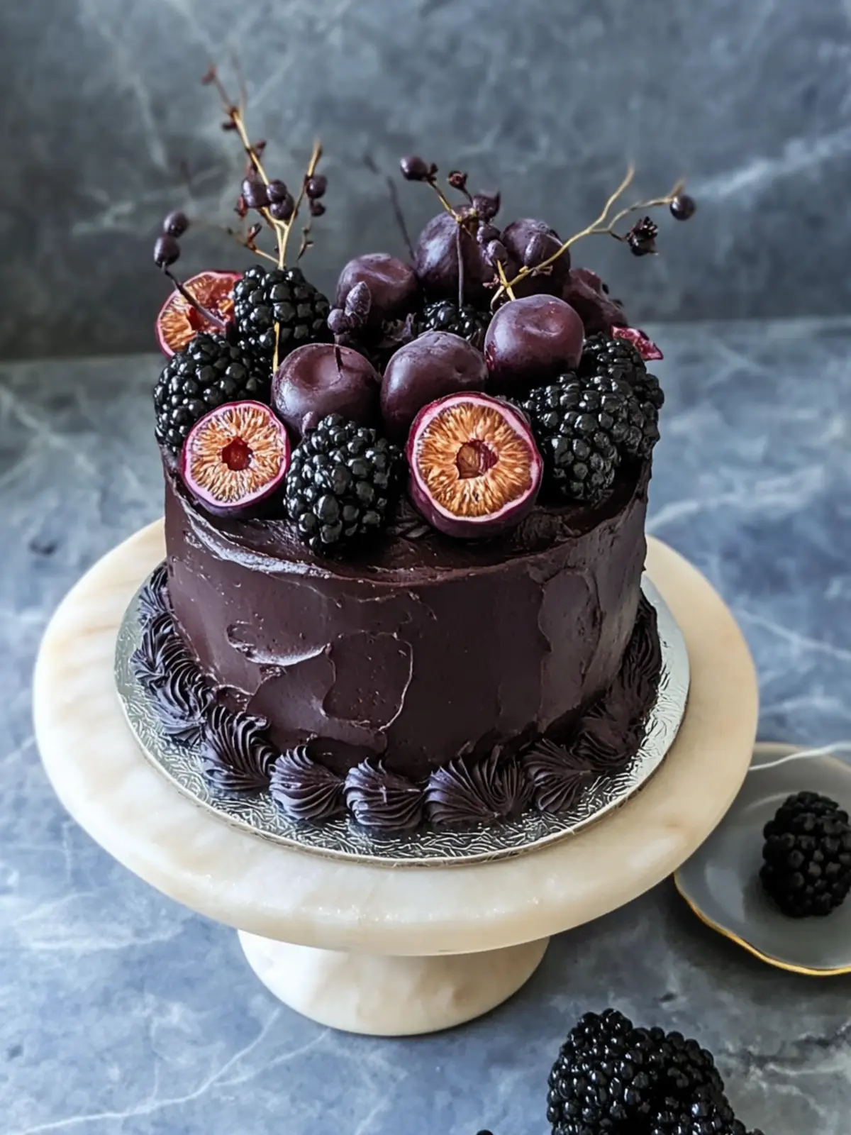 Decadent Black Cocoa Cake with Creamy Buttercream Delight 2 Decadent Black Cocoa Cake