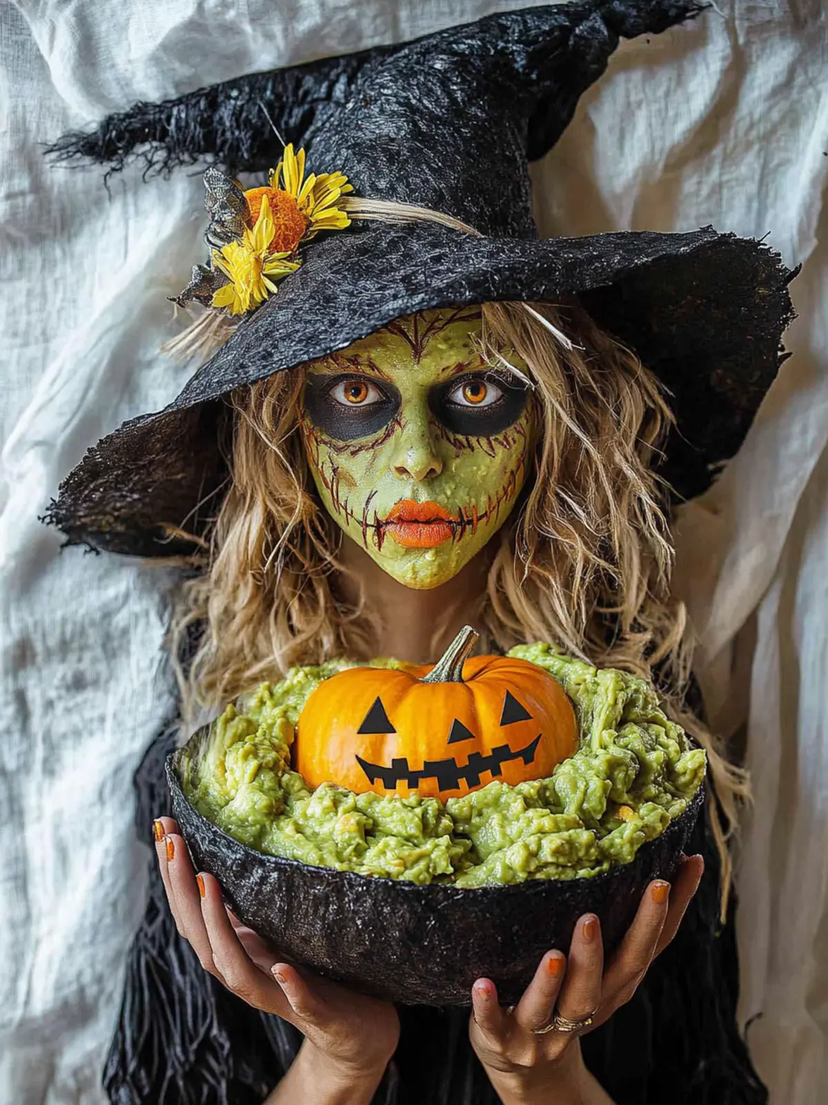 Deliciously Spooky: Halloween Guacamole Witch Dip Recipe 5 Halloween Guacamole Witch