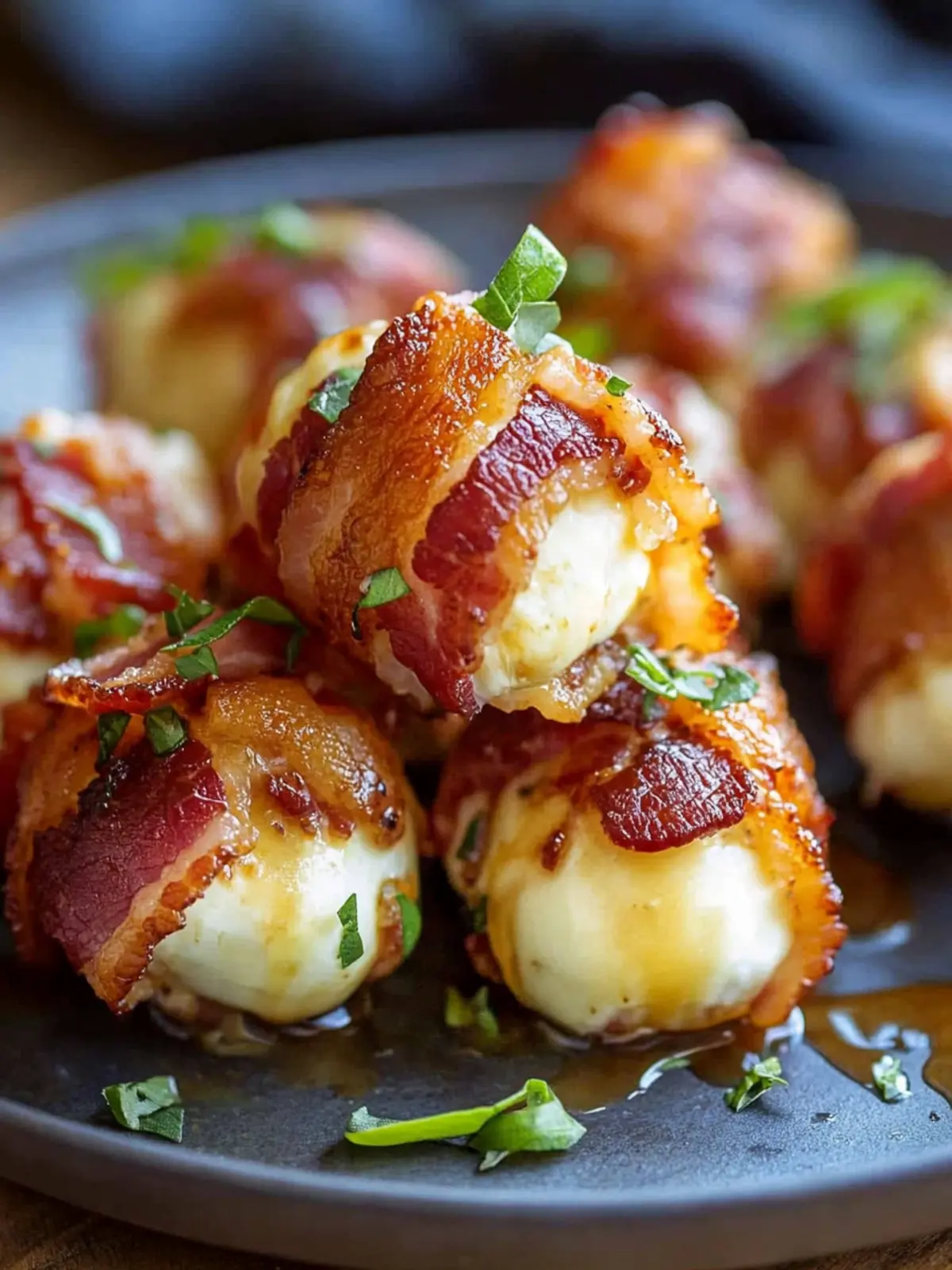 Crispy Bacon Mozzarella Poppers with Sweet Maple Glaze Bliss 4 Crispy Bacon Mozzarella Poppers with Sweet Maple Glaze – Easy Party Appetizer Recipe