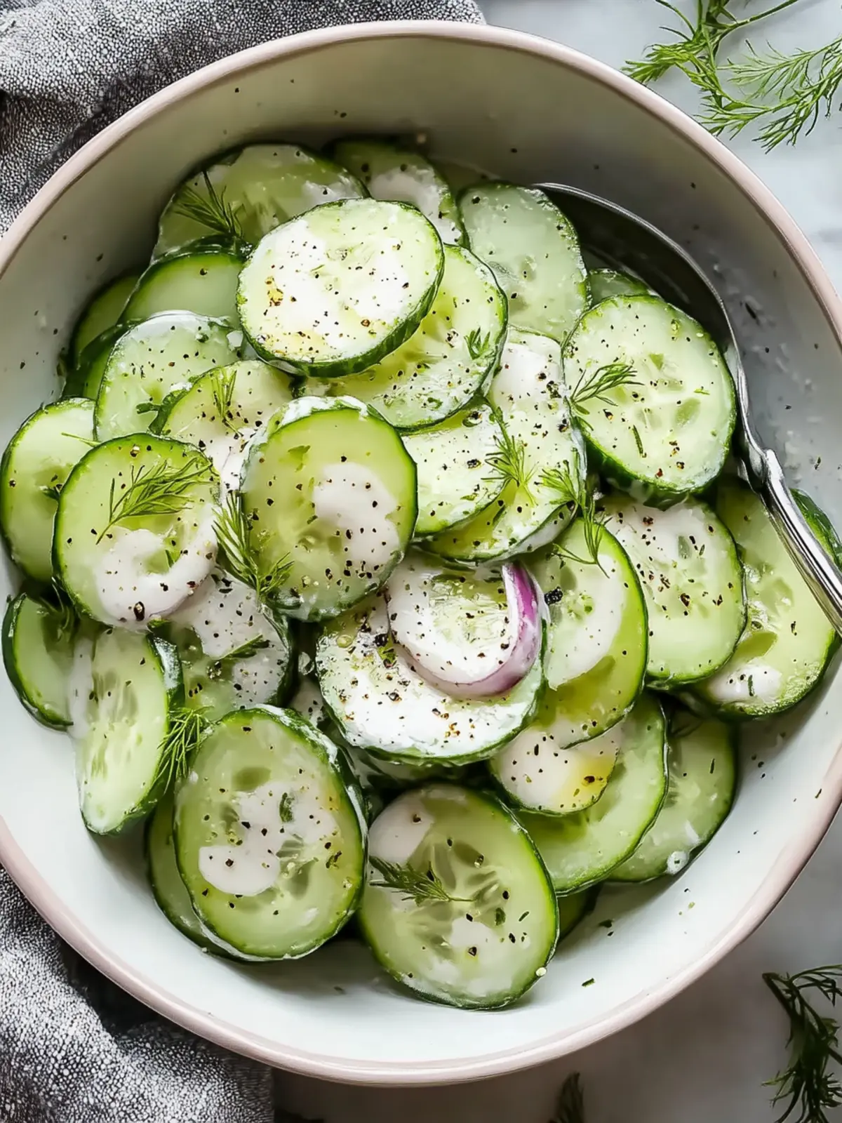 Delicious Creamy Cucumber Salad with a Sweet Twist 4 Creamy Cucumber Salad with a Sweet Twist