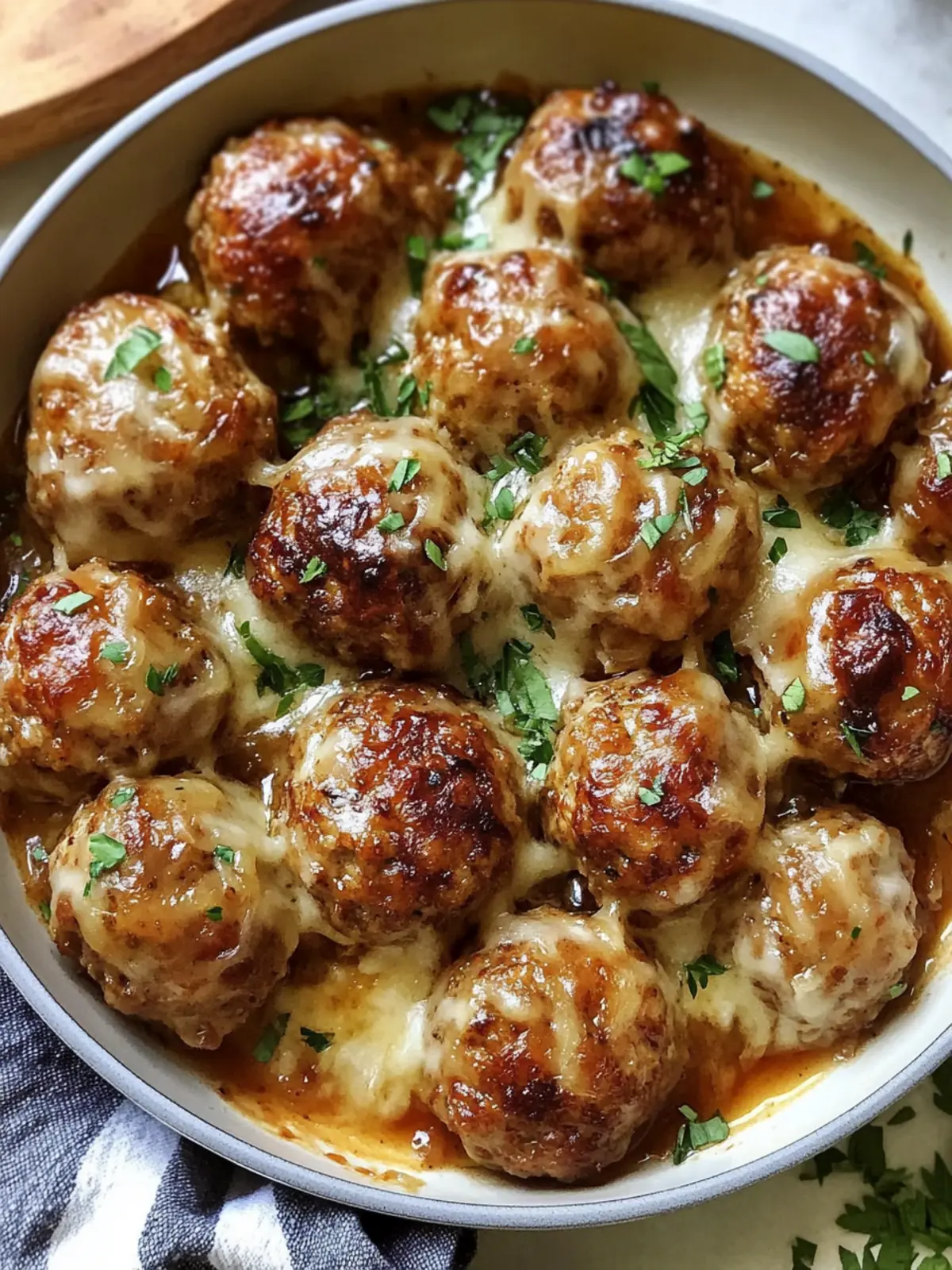 Savory French Onion Meatballs for Ultimate Comfort Cooking 2 French onion meatballs