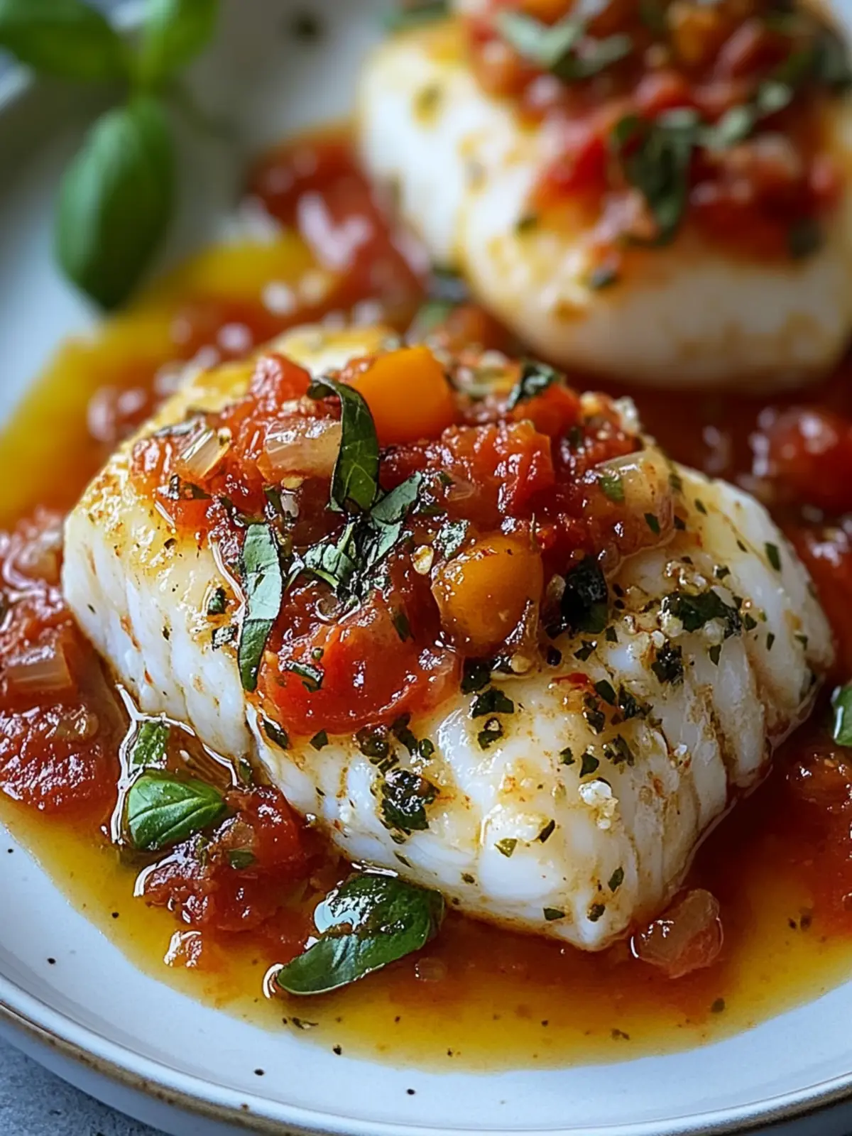 Savor Pan-Seared Mediterranean Cod in Tomato Basil Sauce Today 4 Pan-Seared Mediterranean Cod in Tomato Basil Sauce