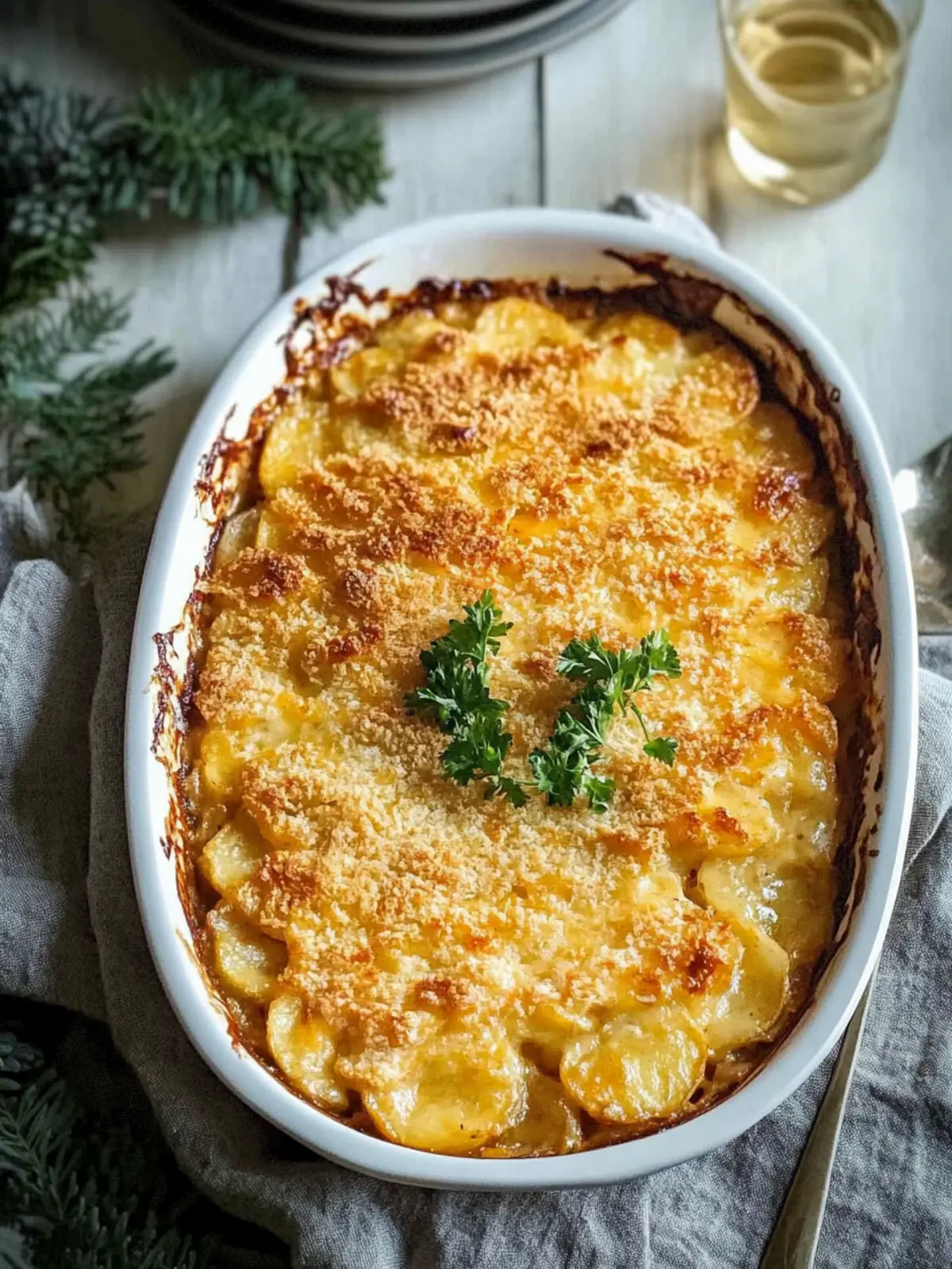 Cozy Gratin de Noël de Pommes de Terre et Poireaux au Cheddar 2 Gratin de Noël de pommes de terre et poireaux au cheddar