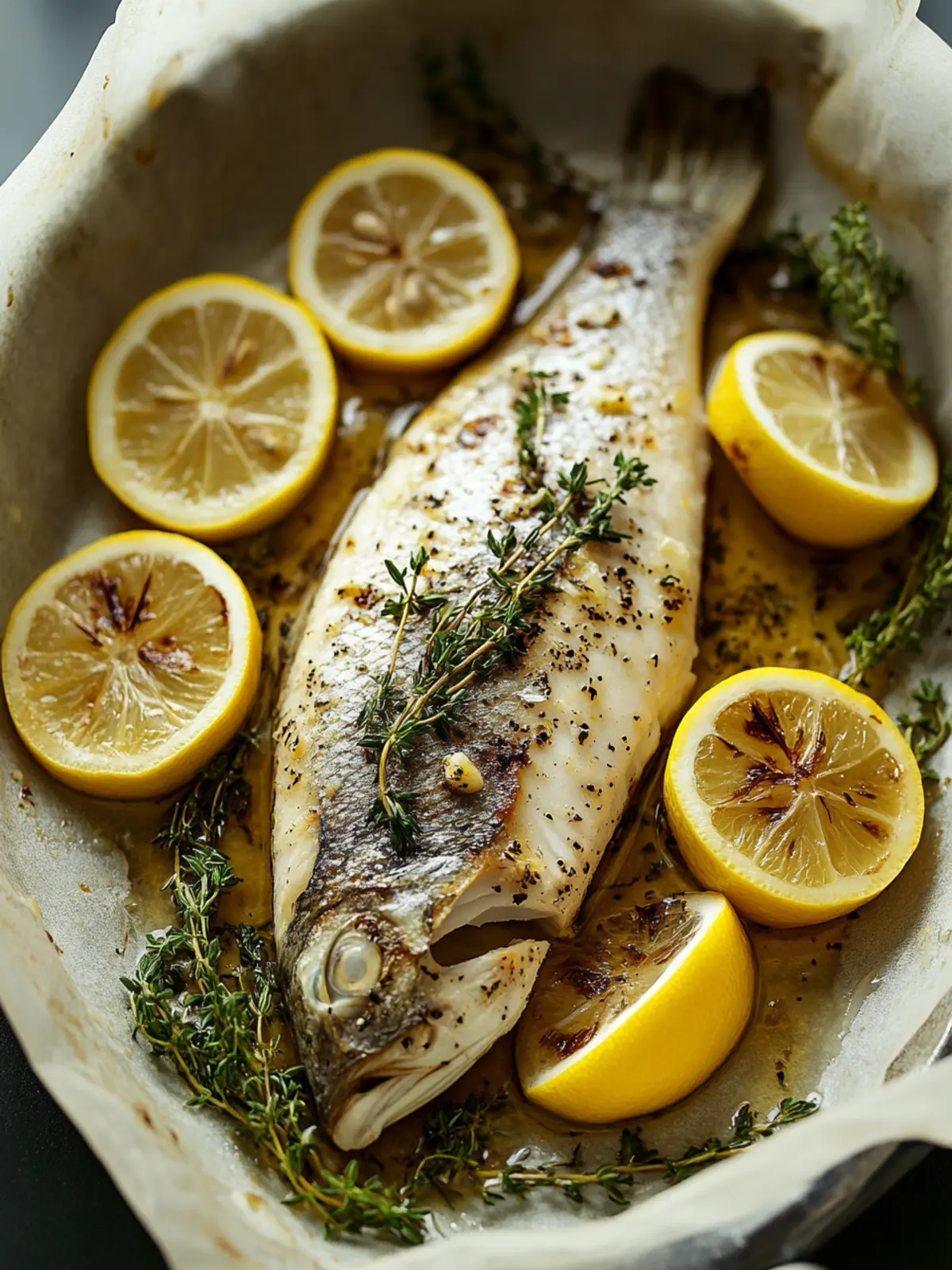 Lemon and Thyme Roasted Sea Bass for a Healthy Dinner Delight 3 Lemon and Thyme Roasted Sea Bass
