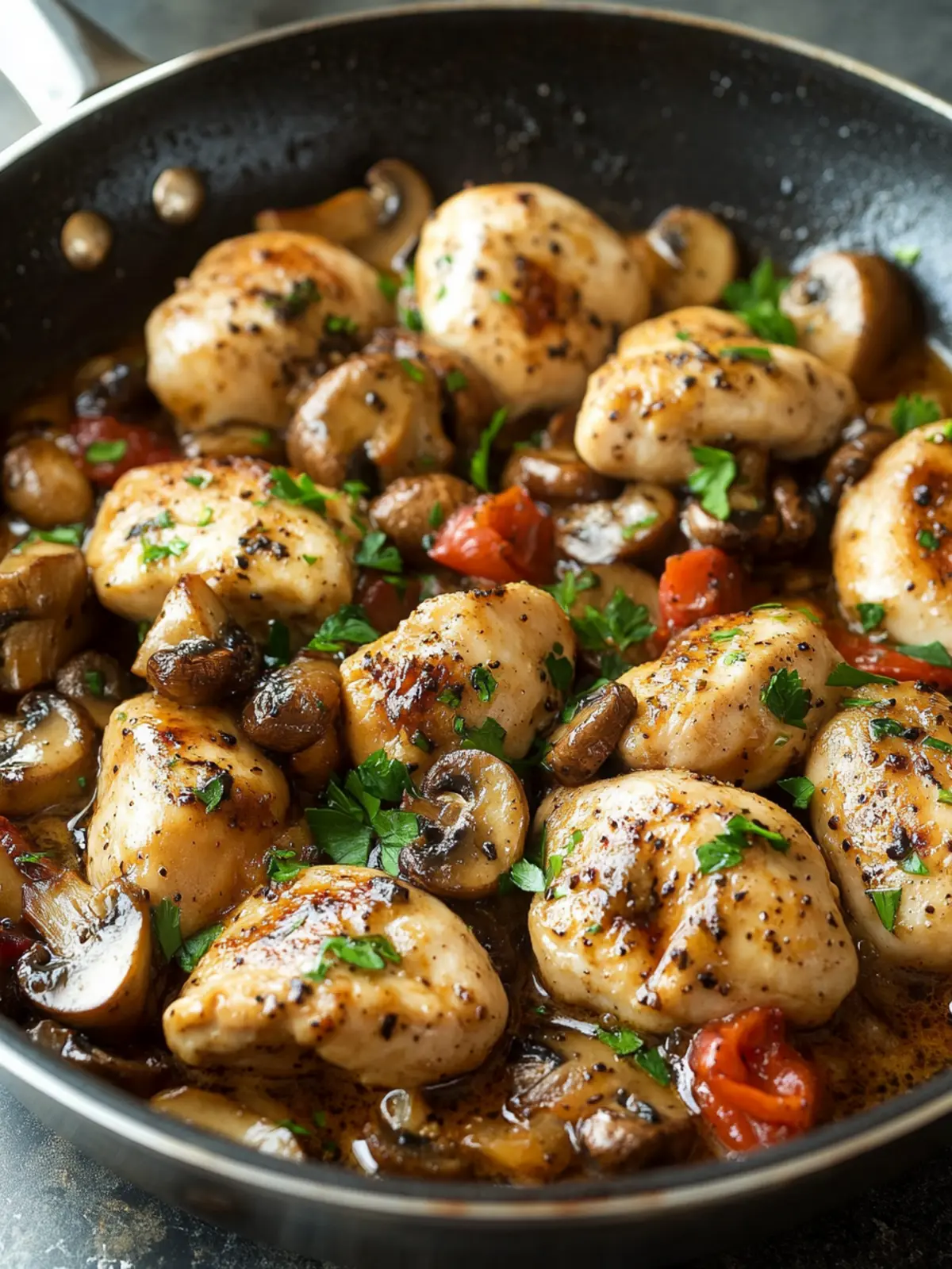 Sizzling Black Pepper Chicken & Mushroom Skillet: Quick and Tasty 4 Sizzling Black Pepper Chicken & Mushroom Skillet: A Culinary Delight